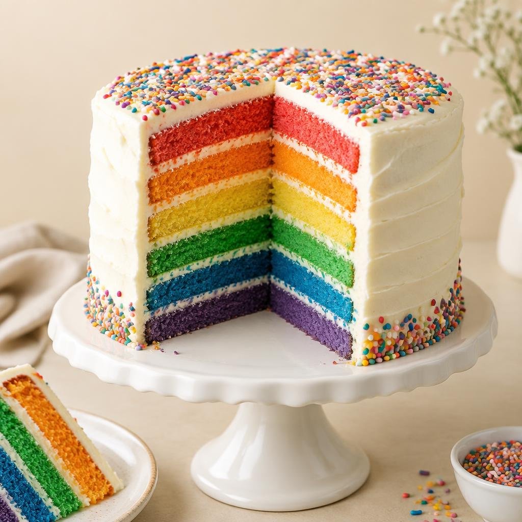 Rainbow Cream Cake