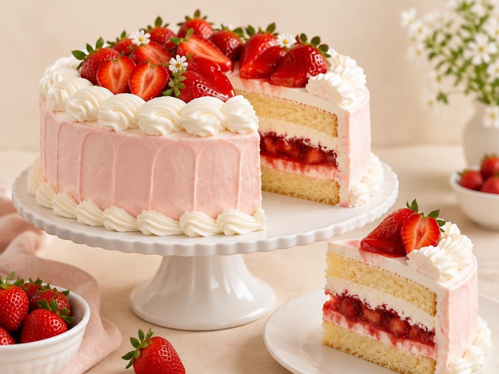 Strawberry Cream Cake